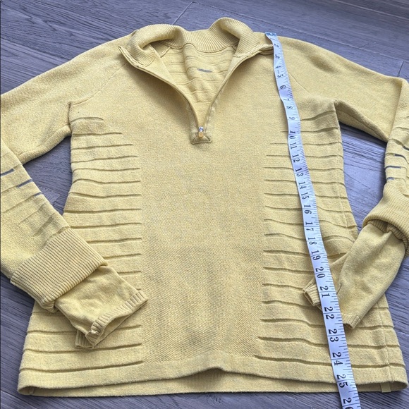 Lululemon | Lightning Bold 1/2 Zip in Heathered Soleil / Vapor Yellow Sz Small - Picture 11 of 15